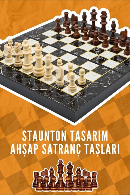 Cooper Chess Kişiye Özel Büyük Boy 50cm Mermer Desenli Premium