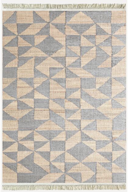 Cotton Rug 34 Jut Effect Modern Patterned Decorative Washable Woven Base Rug