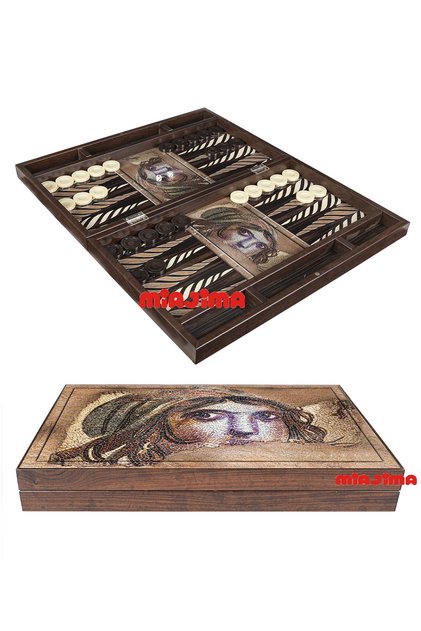 Backgammon Set Trendy Zeugma Gypsy Girl Large Size Xxl