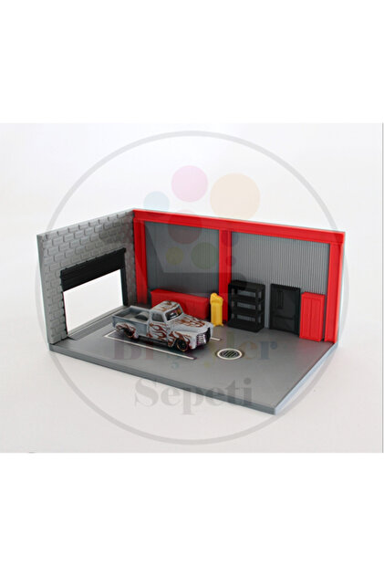 ☆ 1/64 Garage Item A Bi'şeyler Sepeti 1:64 Mini Garage Garage Diorama Diecast Model 1