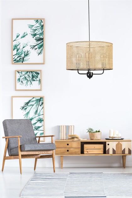 BERMUDA 3 LÜ RATTAN AVİZE