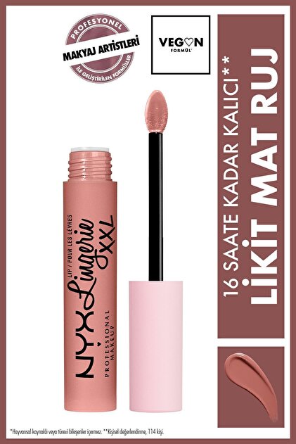 NYX Professional Makeup Likit Mat Ruj - Lip Lingerie Xxl Matte