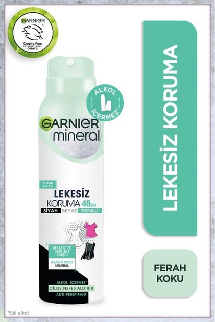 Mineral Lekesiz Koruma Ferah Koku Sprey Deodorant