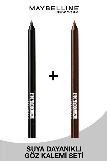 Tattoo Liner Jel Göz Kalemi - 900 Deep Onyx (siyah) + 911 Smooth Walnut (kahverengi) Ikili Set