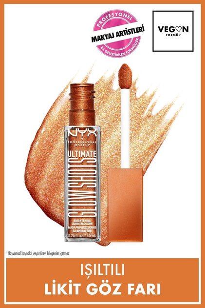 Ultimate Glow Shots Işıltılı Likit Göz Farı - 10 Wow Cacao