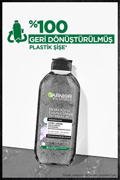 Garnier Micellar Kömür Kusursuz Makyaj Temizleyici Jel 400 ml x 2