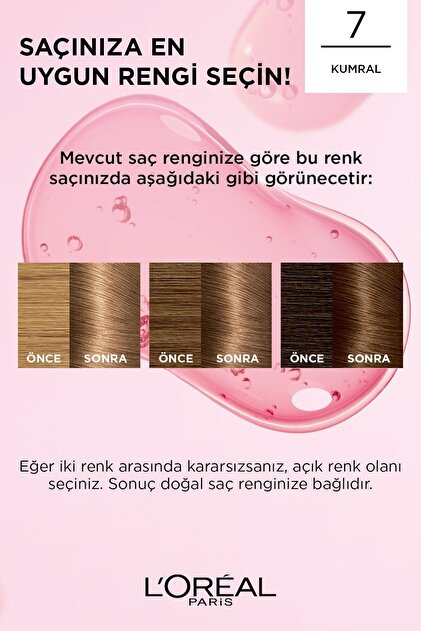 L'Oreal Paris Excellence Creme Saç Boyası 7 Kumral 3'lü Set
