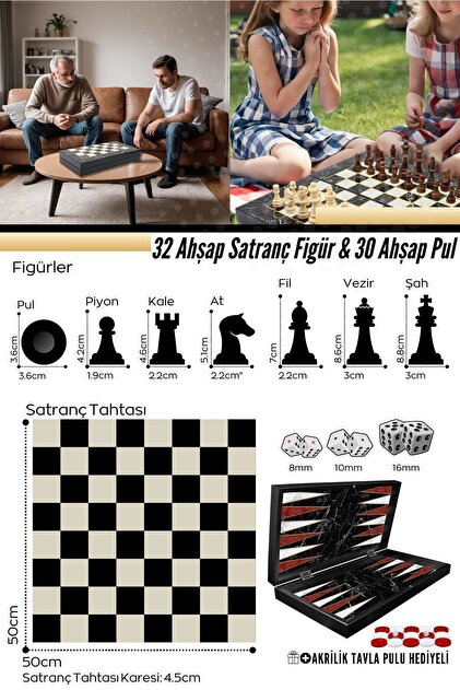 Cooper Chess Kişiye Özel Büyük Boy 50cm Mermer Desenli Premium