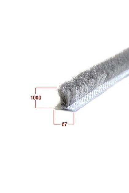 شرفة زجاجية مقطوعة من الألومنيوم مقاس 67 × 1000 بطول 10 أمتار (قاعدة بطول شعيرات 6.7 مم 10 مم)