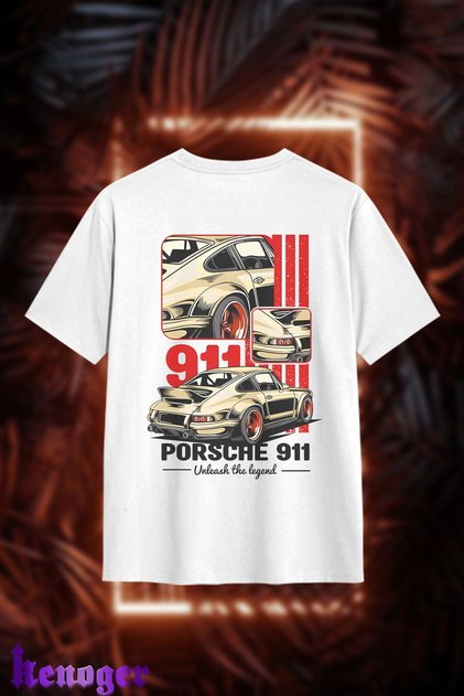 Unisex Oversize - Porsche 911 Printed T-Shirt