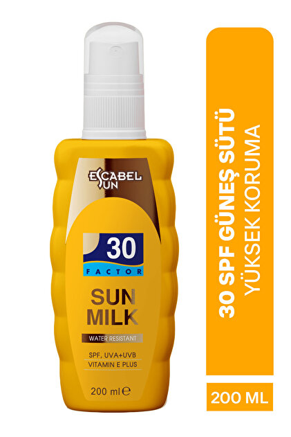 ESCABEL SUN 30+FACTOR SUN MILK WATER RESISTANT 200ML