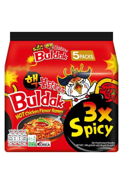 3X SPICY HOT CHICKEN FLAVOR RAMEN HELAL DAMGALI 5 adet