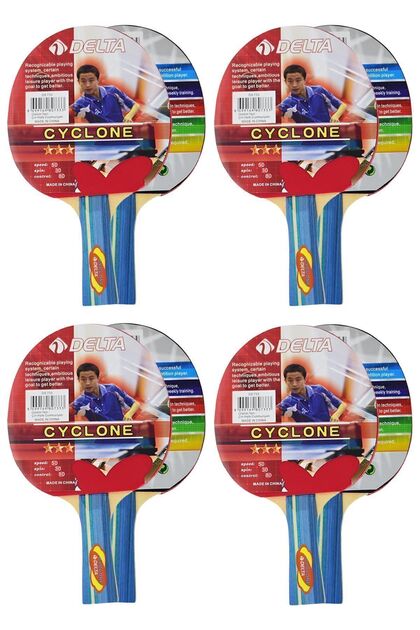 4 Cyclone Table Tennis Rackets