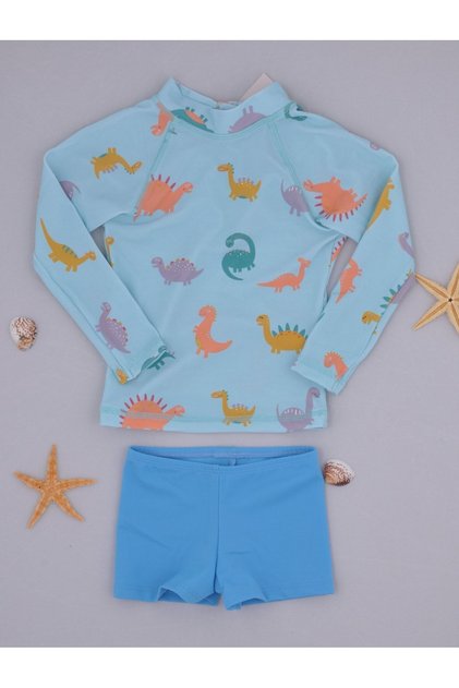 Güneş Korumalı Erkek Çocuk Mayo Dinosaurs