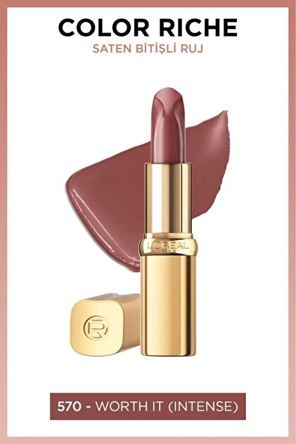 L'Oreal Paris Color Riche Saten Bitişli Ruj - 570 Worth It