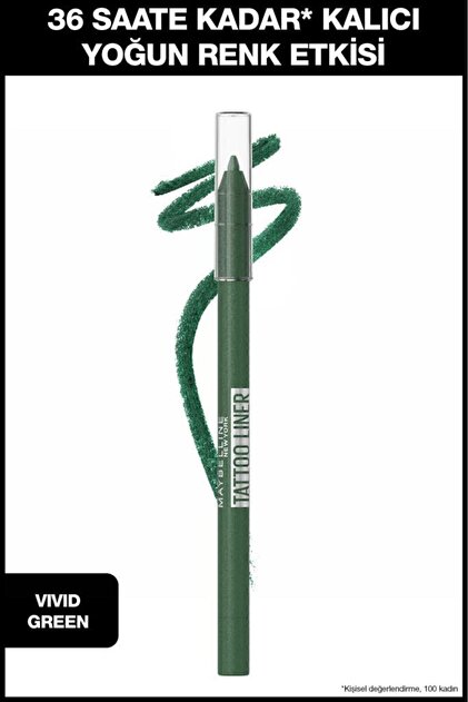 Maybelline New York Tattoo Liner Jel Göz Kalemi - Vivid Green
