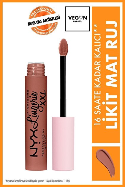 NYX Professional Makeup Lip Lingerie Xxl Mat Likit Ruj Candela