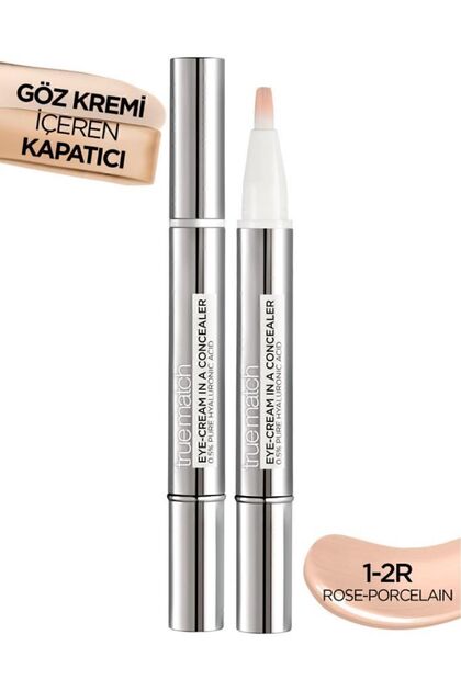 L'Oreal Paris True Match Göz Kremi İçeren Kapatıcı 2'si 1 Arada 1