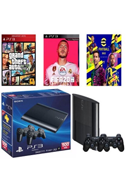 ps3セット Sony 2. El Ps3 500 Gb 2 Adet Sıfır Kol Super Slim 55 Digital Oyun