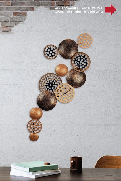 Doreart Bronte Metal Duvar Tablosu, Ev Ofis Duvar Panosu (bronz)