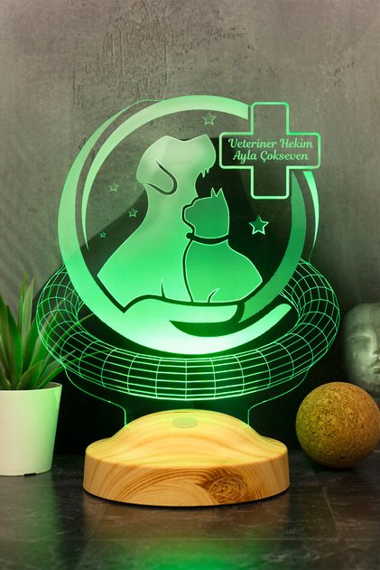 Dünya Veteriner Hekimler Günü Hediyesi, Veteriner Hekim Hediyesi, Veteriner Doktor 3d Led Lamba