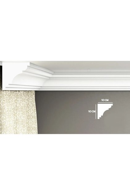 Hazır Korniş Önü Strafor Kartonpiyer Klk-1 10*10cm 2 Adet (4 METRE)