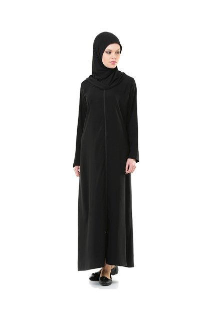 Ikhwan 5008-1 Black Practical Self-Covering Prayer Dress