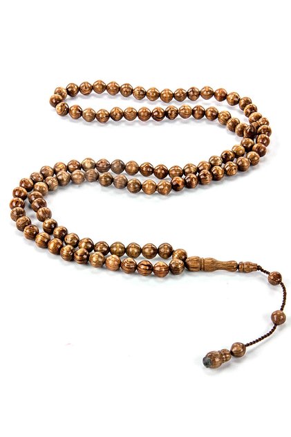 Luxury Istanbul Cut Kesim Kördiken 99-Piece Wooden Prayer Beads - 10 mm