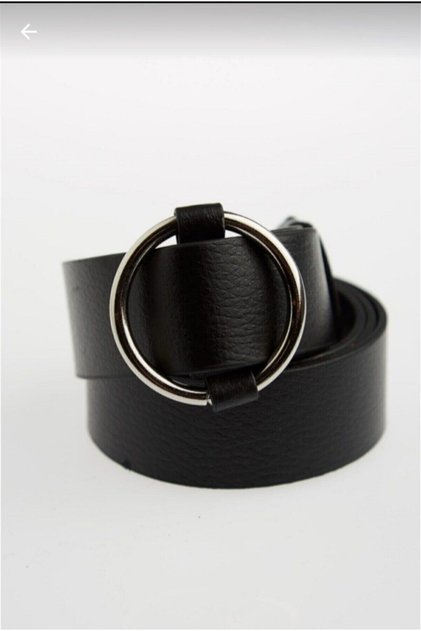 Women's Silver Buckle Black Belt
