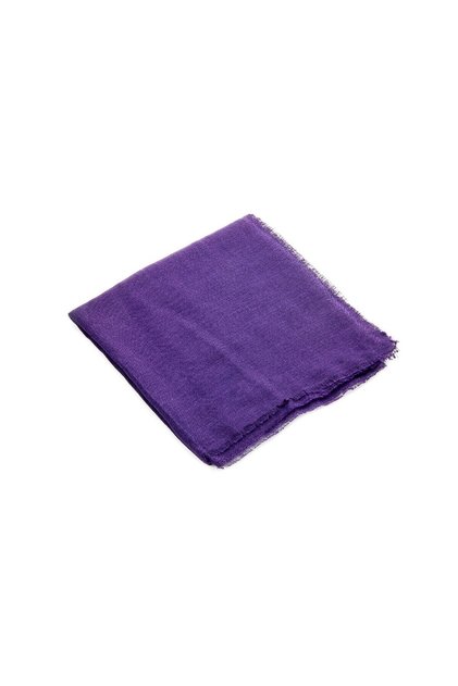 Flamed Square Cotton Blanket - Purple