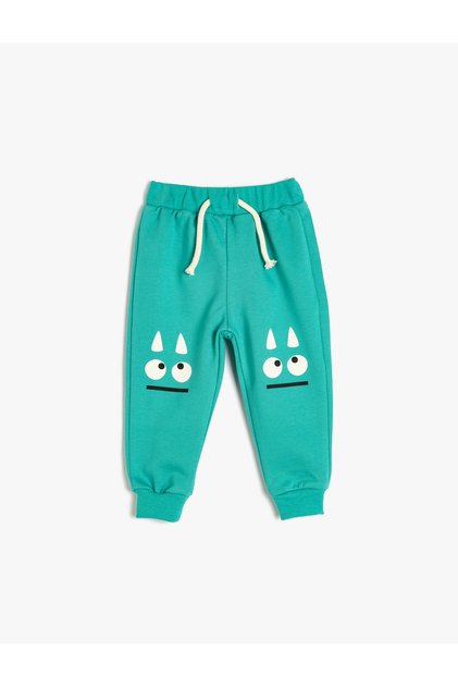 Jogger Sweatpants Tie Waist Monster Printed