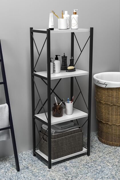 Noraca Banyo Düzenleyici Banyo Dolabı Çok Amaçlı Dolap 4 Katlı Metal Mutfak Düzenleyici