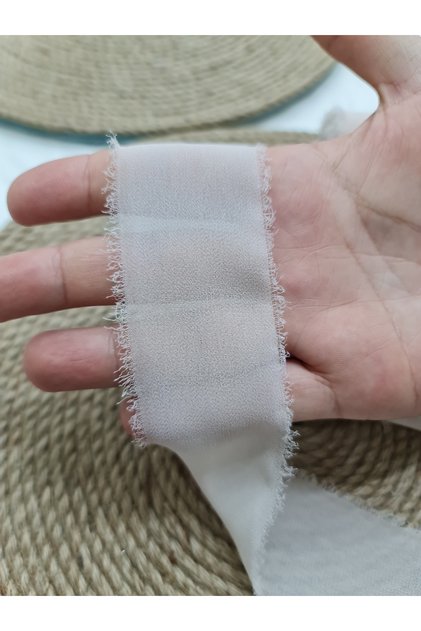40 mm Torn Chiffon Ribbon 5 Meters