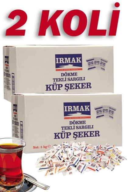 2 Koli Tek Sargılı Hijyenik Küp Şeker 5 Kg X 2 (10 KG)
