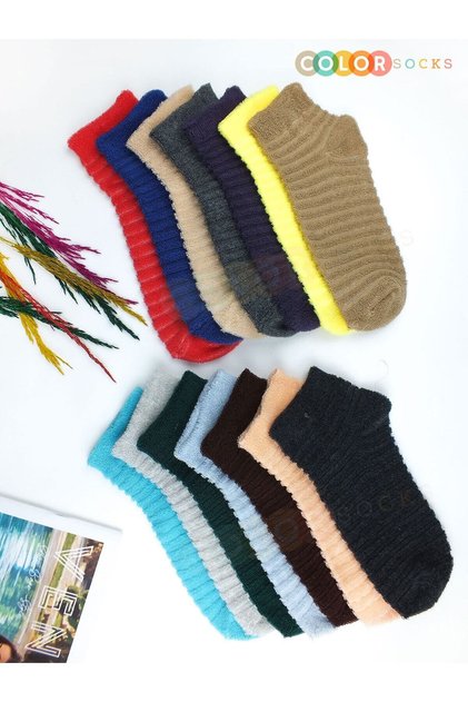 6 Pairs Winter Women's Towel Socks Set