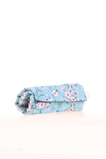 Soft Floral Suprise Pencil Bag Blue K2670