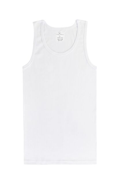 Men's White Single Supreme Tank Top - 33100