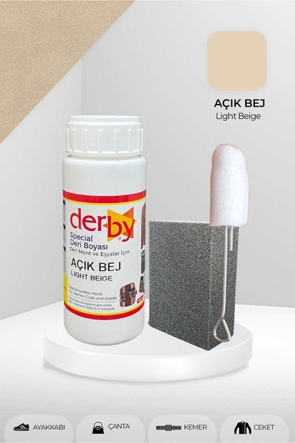 Açık Bej Mont Direksiyon Koltuk Deri Boyası 100ml