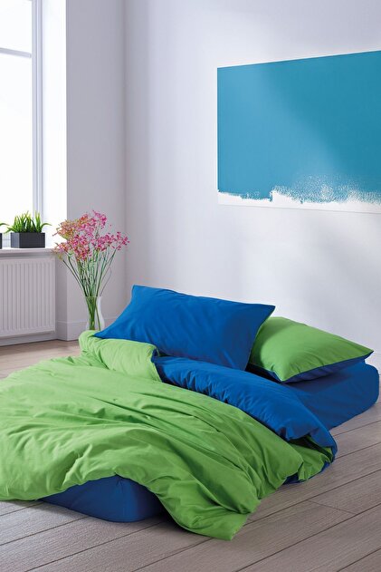 Cozy Home Popping Colors Tek Kişilik Lastikli Çarşaflı Nevresim