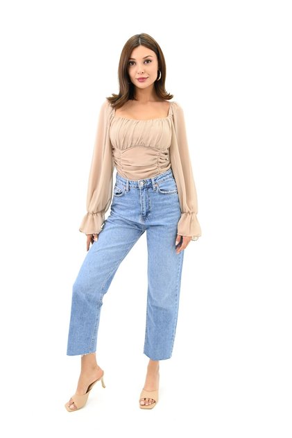 Women's Chiffon Crop Blouse 1734-24
