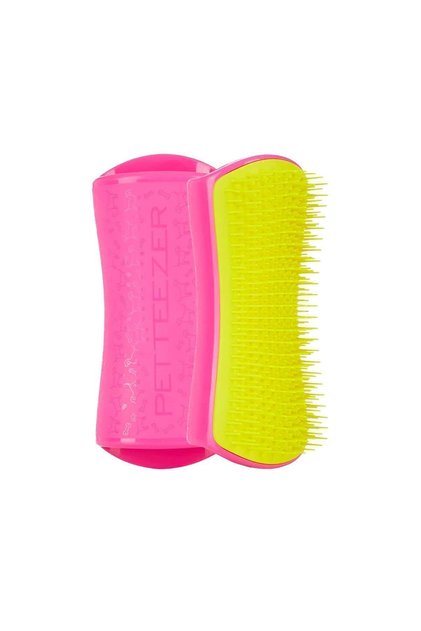 Pet Teezer Detangling Large Pink Yellow Dog Care Brush