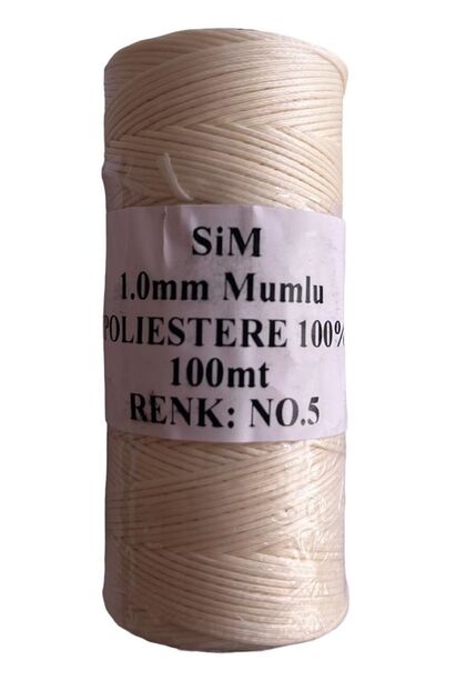 1 Millim Waxed Saraç Leather Rope Bobbin 100 Meters
