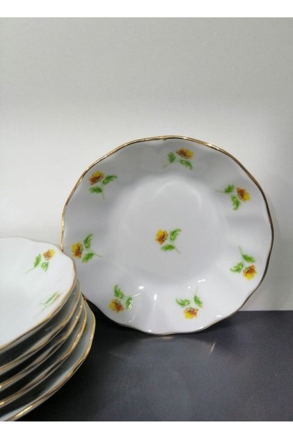 Porcelain 12-Piece Gülriz Tea Plate 11 Cm(12PCS)