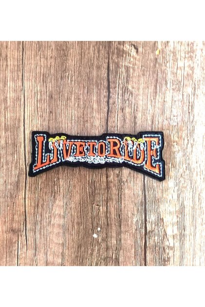 LIVE TO RIDE PATCH ARMA 10 CM× 3 CM