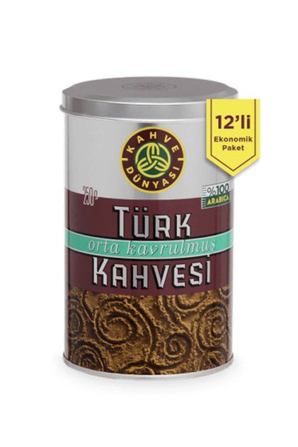 Orta Kavrulmuş Türk Kahvesi 250 gr. 12'li