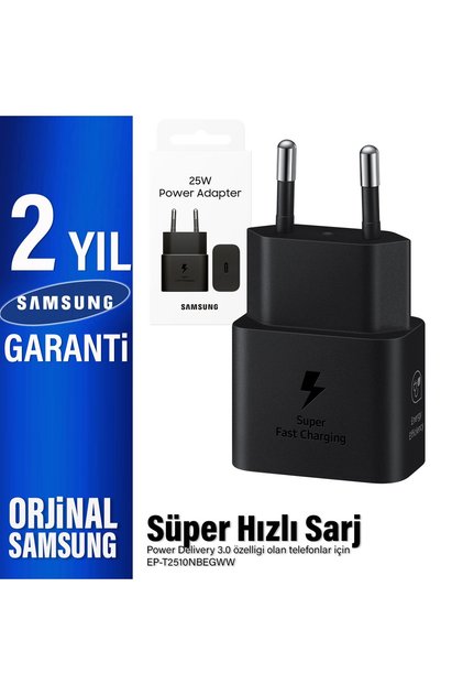 EP-T2510N TYPE C Şarj Aleti 25W Süper Hızlı Type-C Şarj Adaptörü (Samsung Türkiye Garantili)