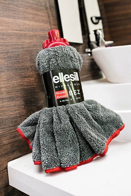 Ellesill Mikrofiber Mop Bezi Gri Renk | Yedek Mop Ucu - Fiyatı