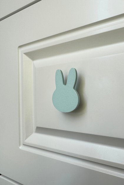 Blue Rabbit Cabinet Handle - Fun and Durable Furniture Handle for Children's Room, Kitchen and Bathroom, Dz