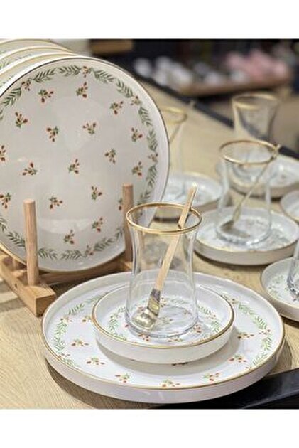 Onedekor 18 Parça Modern Başak Pasta Çay Saati Seti - Fiyatı