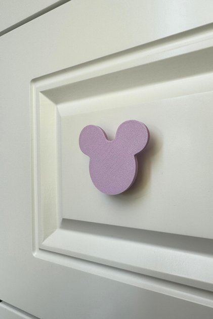 Purple Mouse Cabinet Handle - Modern, Stylish and Durable Furniture Handle for Children's Room, Kitchen and Bathroom, Dh